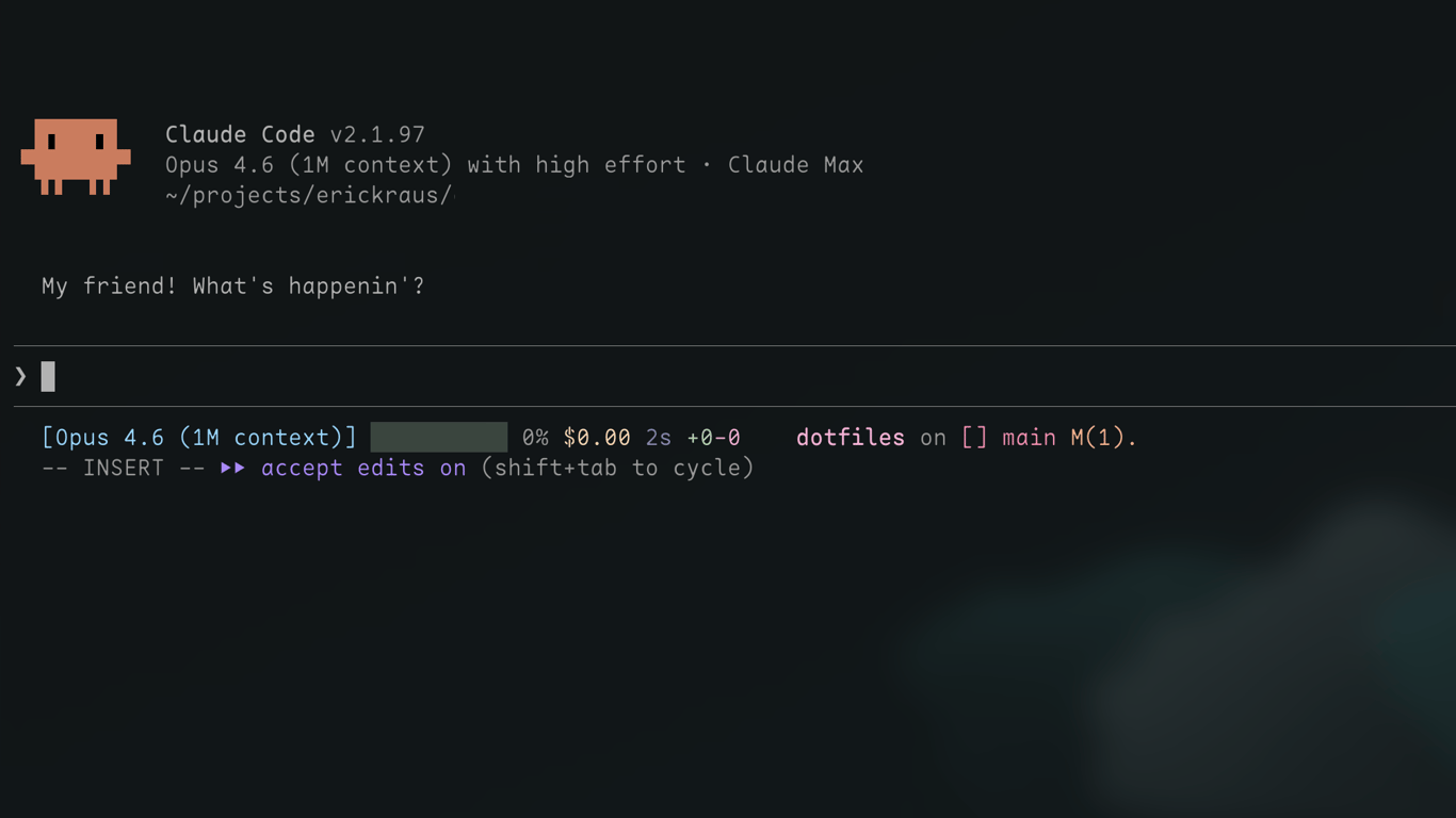 Claude Code running in WezTerm