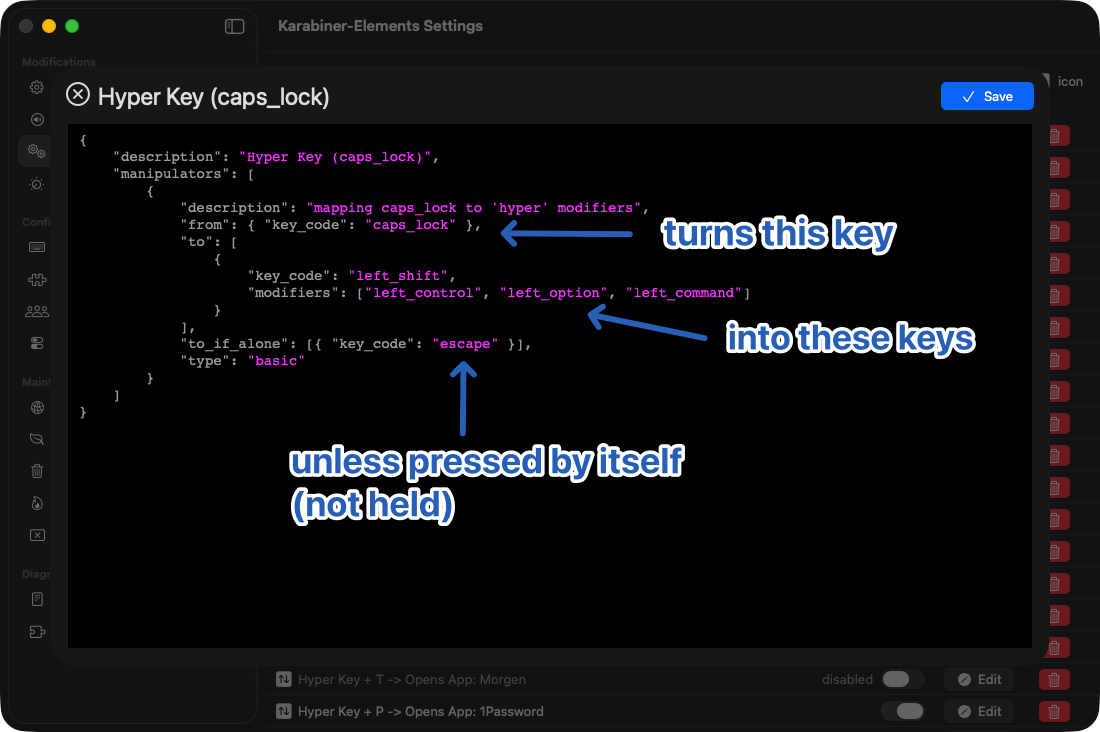 Karabiner-Elements Hyper Key Config