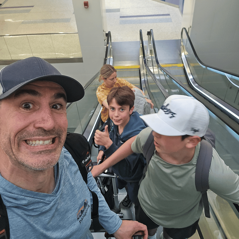 Varying levels of excitement for flying.