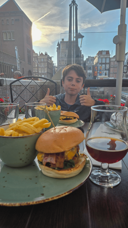 Max enjoying his food