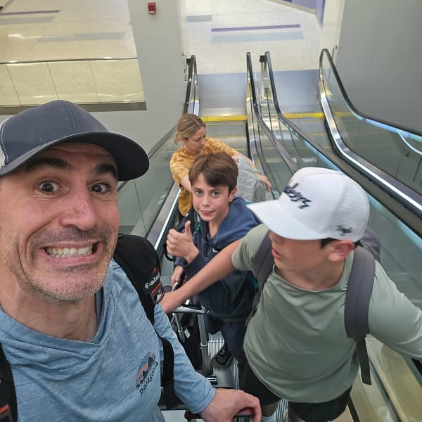 Varying levels of excitement for flying.