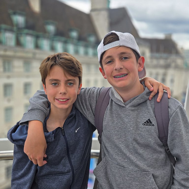 Tyler and Max in the London Eye