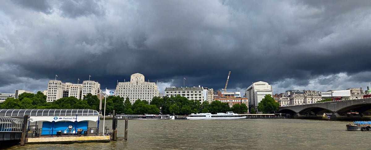 Passing thunderstorms