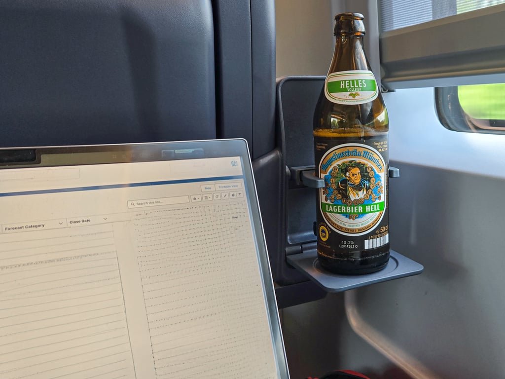 Getting work done with a beer