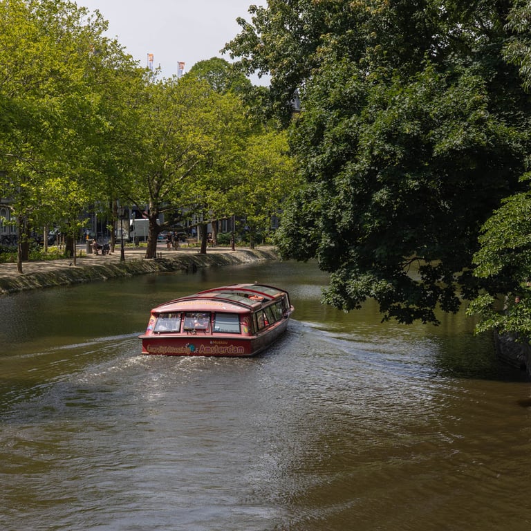 Our canal boat tour leaving us