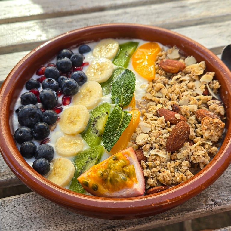 Massive yogurt fruit bowl
