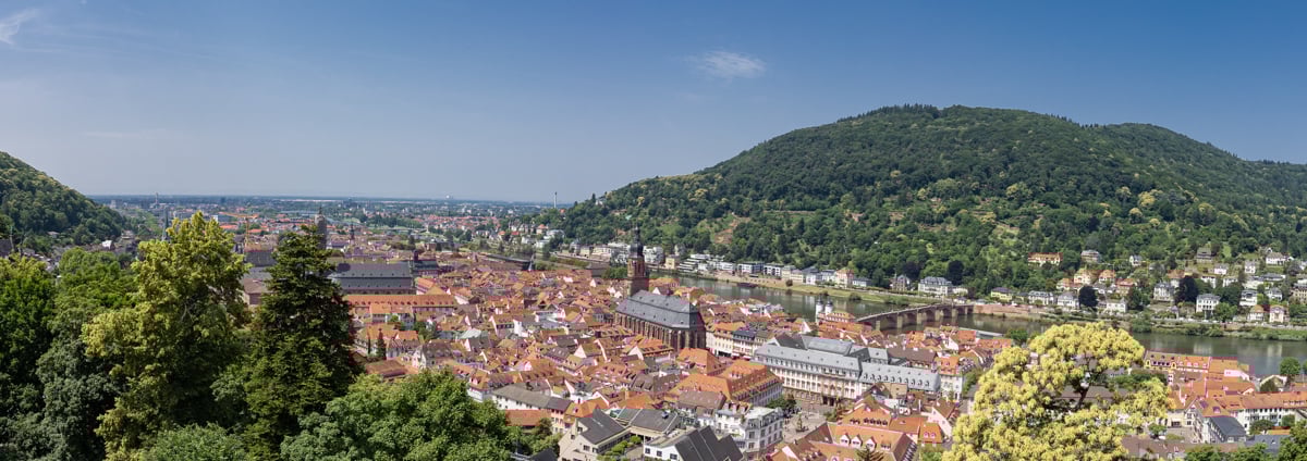 Panoramic view of Heidelberg from the castle