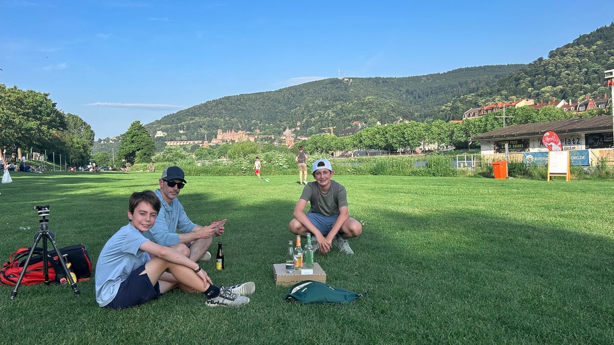 Park along the river